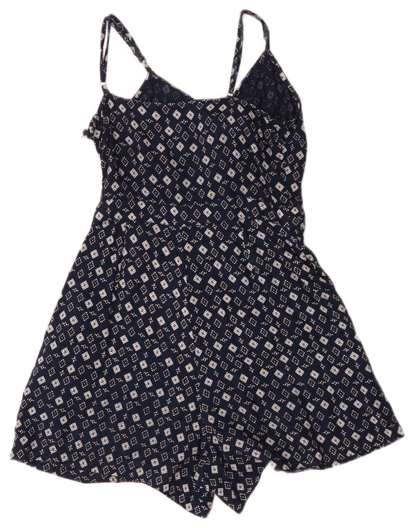 Superdry γυναικεία αμάνικη φόρμα UK 4 XS Navy Blue γεωμετρική βισκόζη