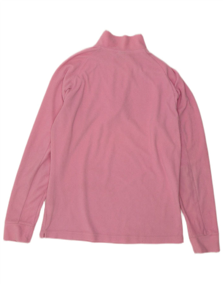 Reebok γυναικείο φερμουάρ Fleece Jumper UK 16 μεγάλο ροζ πολυεστέρας