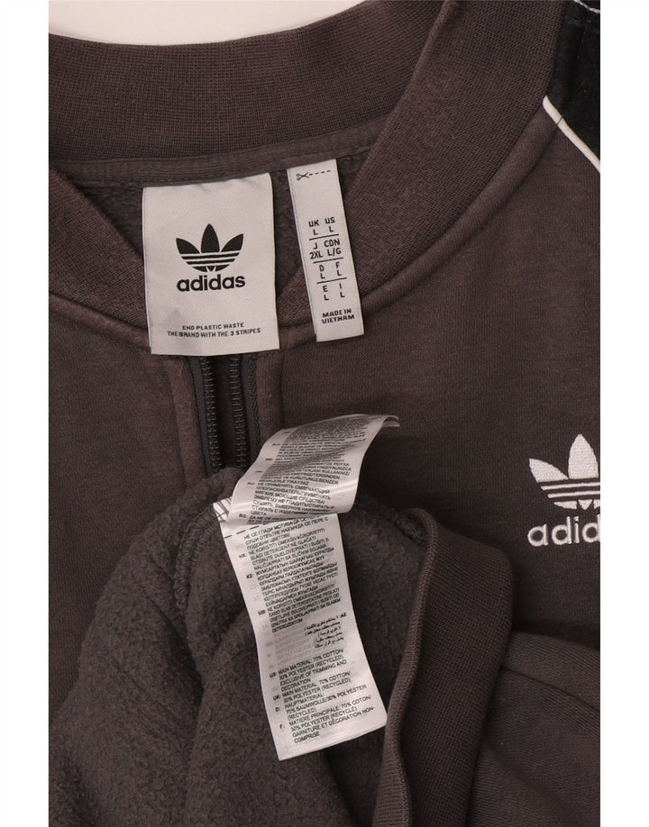 Ανδρική φόρμα Adidas Top Jacket Μεγάλο γκρι χρώμα, βαμβακερό