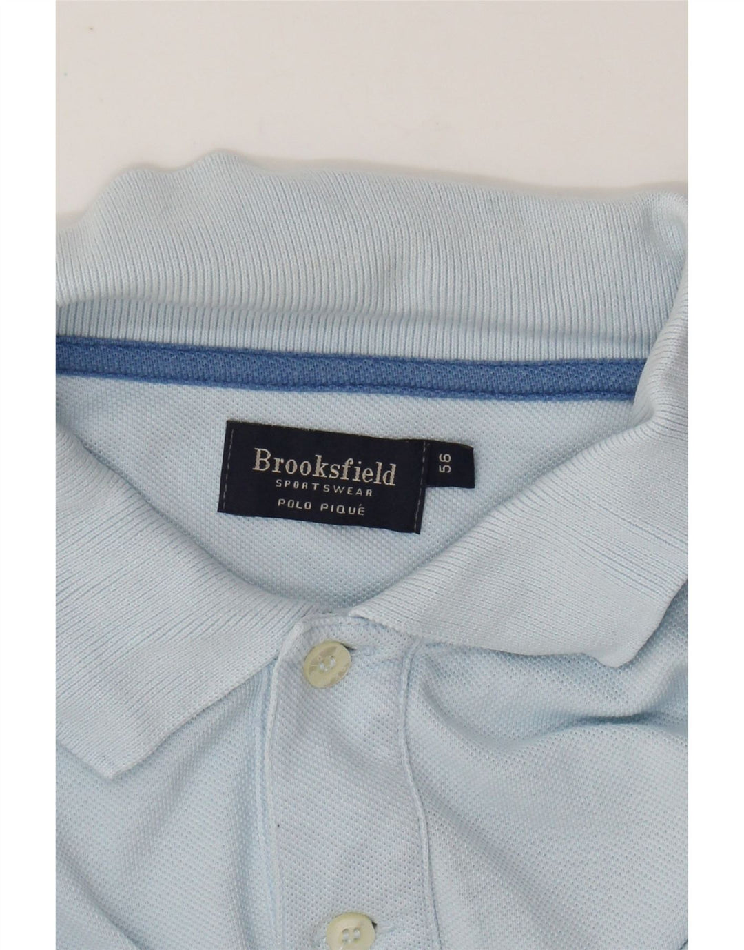 BROOKSFIELD Ανδρικό μπλουζάκι πόλο IT 56 XL Μπλε βαμβακερό