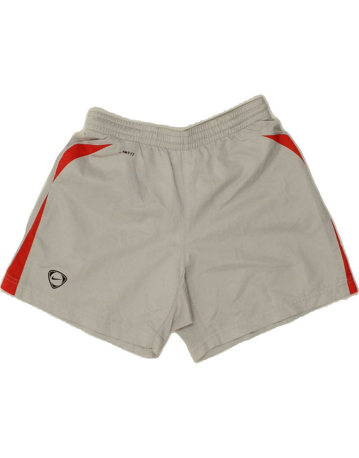 NIKE Boys Graphic Sport Shorts 12-13 Years Large  Grey Polyester Vintage Nike and Second-Hand Nike from Messina Hembry 