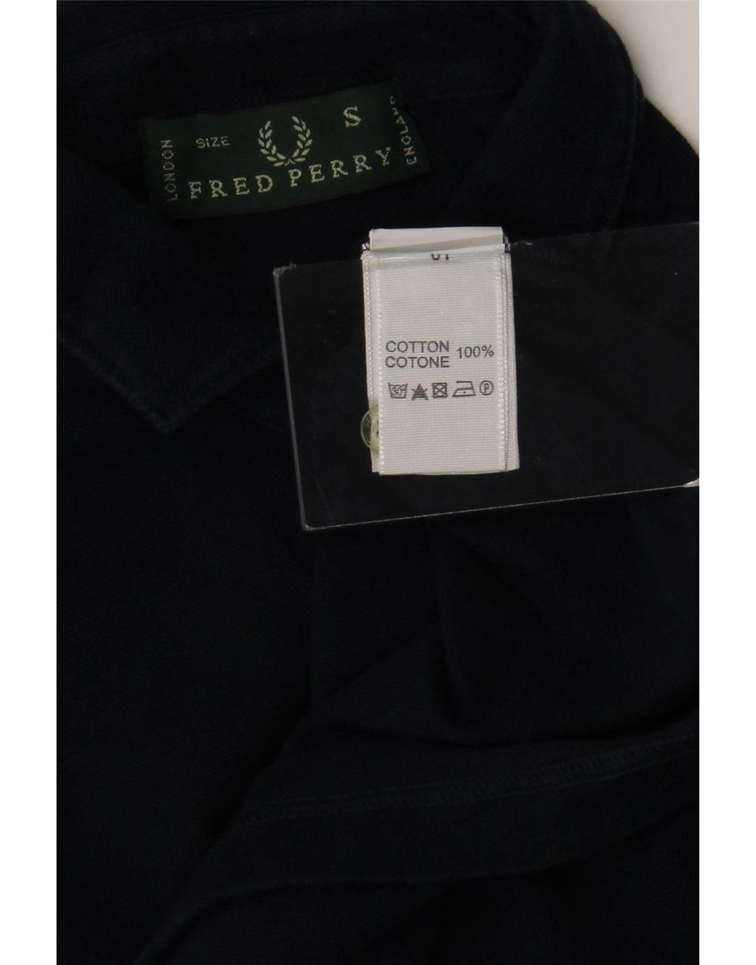 Fred Perry Ανδρικό πουκάμισο Polo Μικρό Navy Blue από βαμβάκι