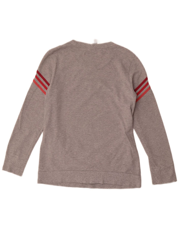 Γυναικείο φούτερ Adidas Jumper UK 12/14 Βαμβακερό μεσαίο γκρι με φλύκταινες
