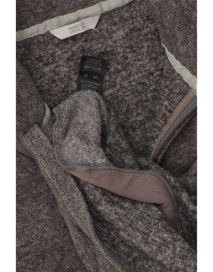 Marks & Spencer Γυναικείο Fleece Jacket UK 16 Large Grey Polyester