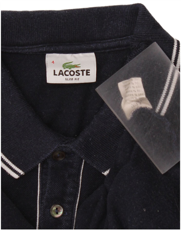 Ανδρικό μπλουζάκι πόλο Lacoste Slim Fit Μέγεθος 4 Βαμβακερό μεσαίο Navy Blue