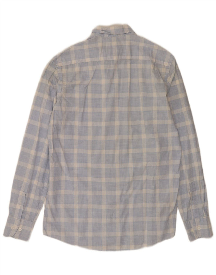 Ανδρικό πουκάμισο Massimo Dutti, μεσαίο μπλε, βαμβακερό