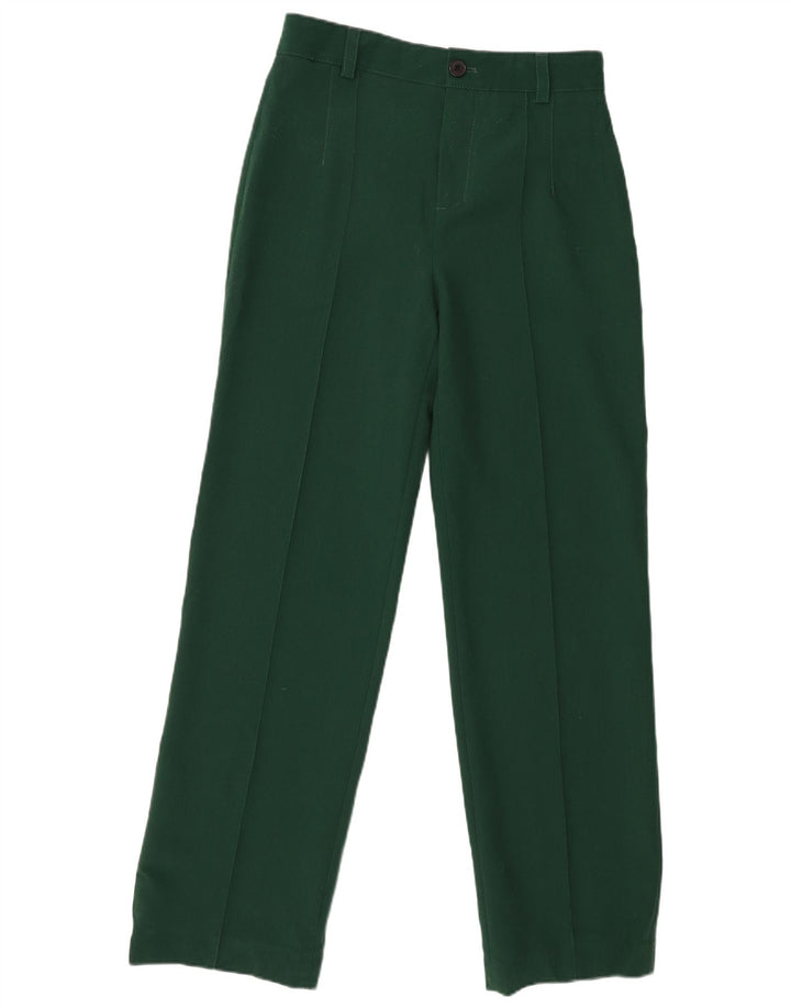 Zara Γυναικείο ίσιο casual παντελόνι Μεσαίο W28 L31 Πράσινο Πολυεστέρα