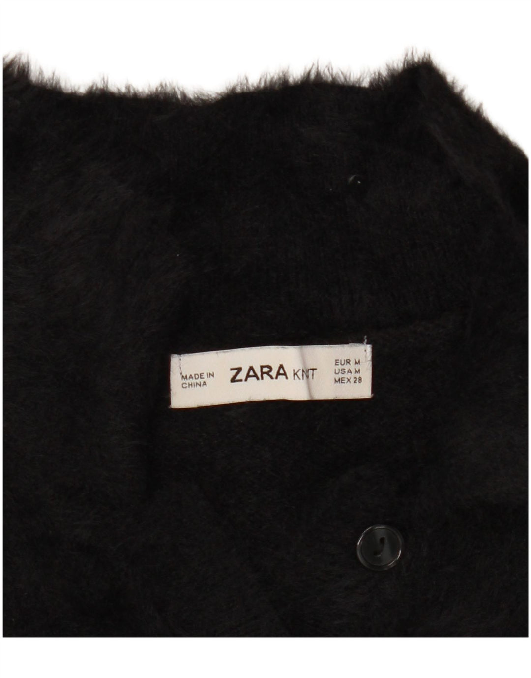 ZARA Γυναικείο πουλόβερ με λαιμόκοψη UK 14 Medium Μαύρο