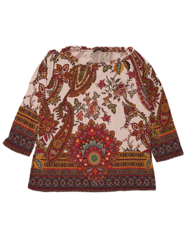 Desigual γυναικεία μπλούζα 3/4 μανίκια τοπ UK 18 XL πολύχρωμο Paisley