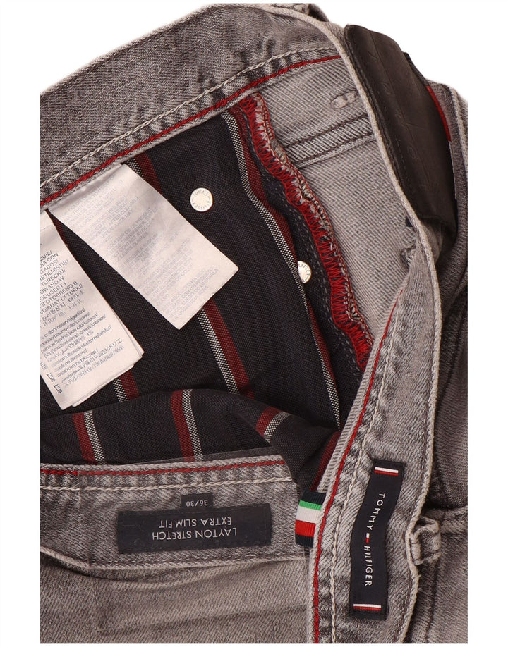 TOMMY HILFIGER Ανδρικό Layton Skinny Jeans W36 L30 Γκρι βαμβακερό