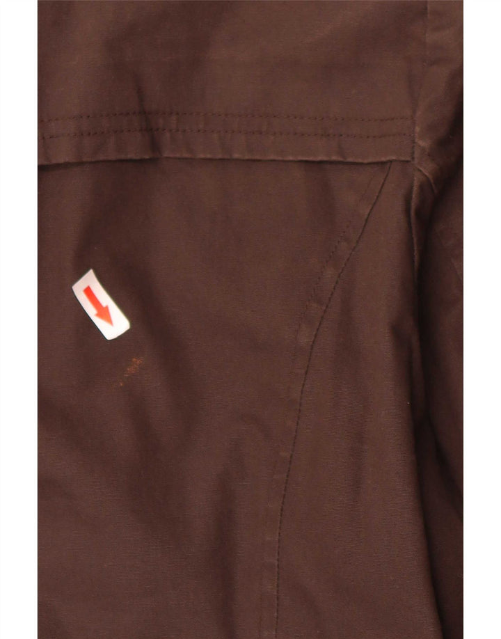 Zara Γυναικείο Utility Jacket UK 14 Large Brown Βαμβακερό