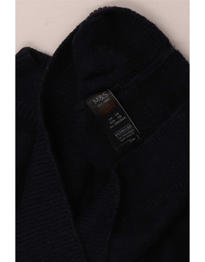 Marks & Spencer Γυναικείο πουλόβερ με λαιμό χελώνα UK 10 Small Navy Blue