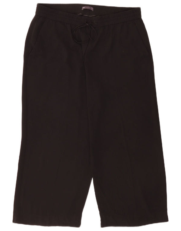 Marks & Spencer Womens High Waist Chino Trousers UK 20 2XL W38 L26 Black