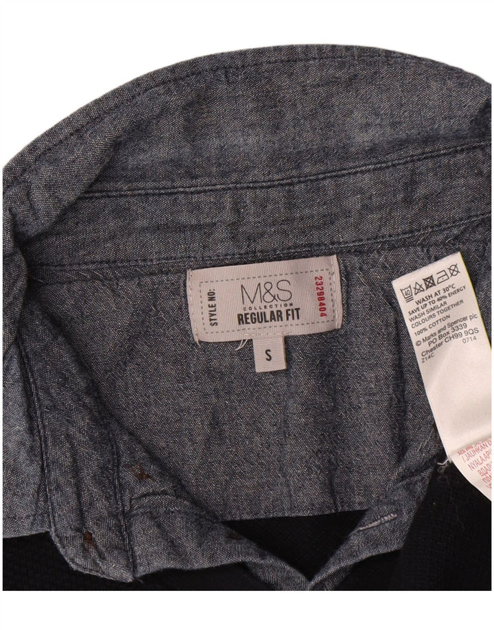 Marks & Spencer Ανδρικό πουλόβερ με κανονική εφαρμογή Polo Neck Jumper Small Navy Blue