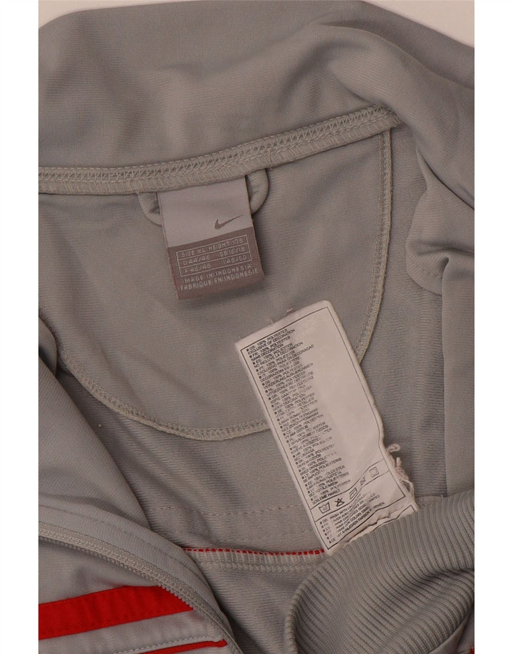 Nike γυναικεία αθλητική φόρμα τοπ μπουφάν UK 16/18 XL Grey Colorblock Polyester