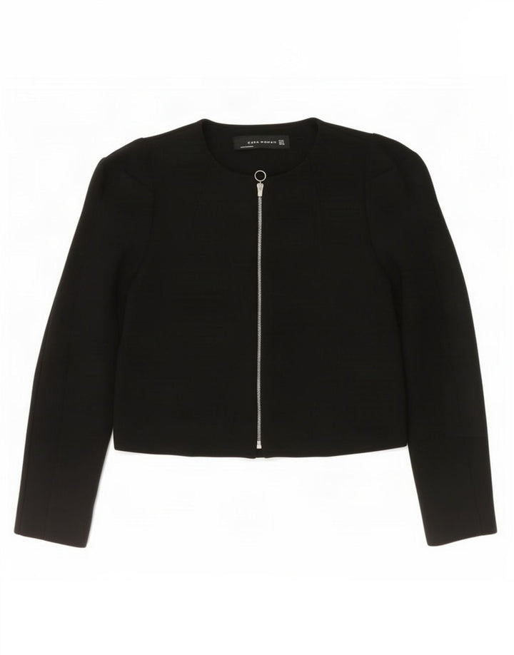 Zara Γυναικείο σακάκι blazer UK 10 Small Black Polyester