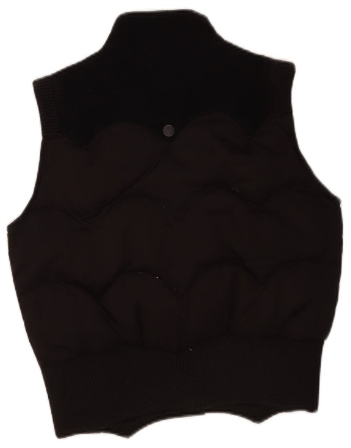 Levi's Womens Crop Padded Gilet UK 10 Small Black Polyester