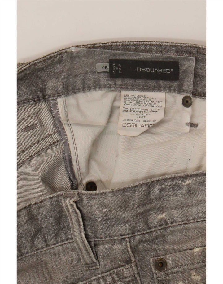 Dsquared2 Ανδρικά στενά τζιν IT 46 Small W32 L32 με γκρι στίγματα