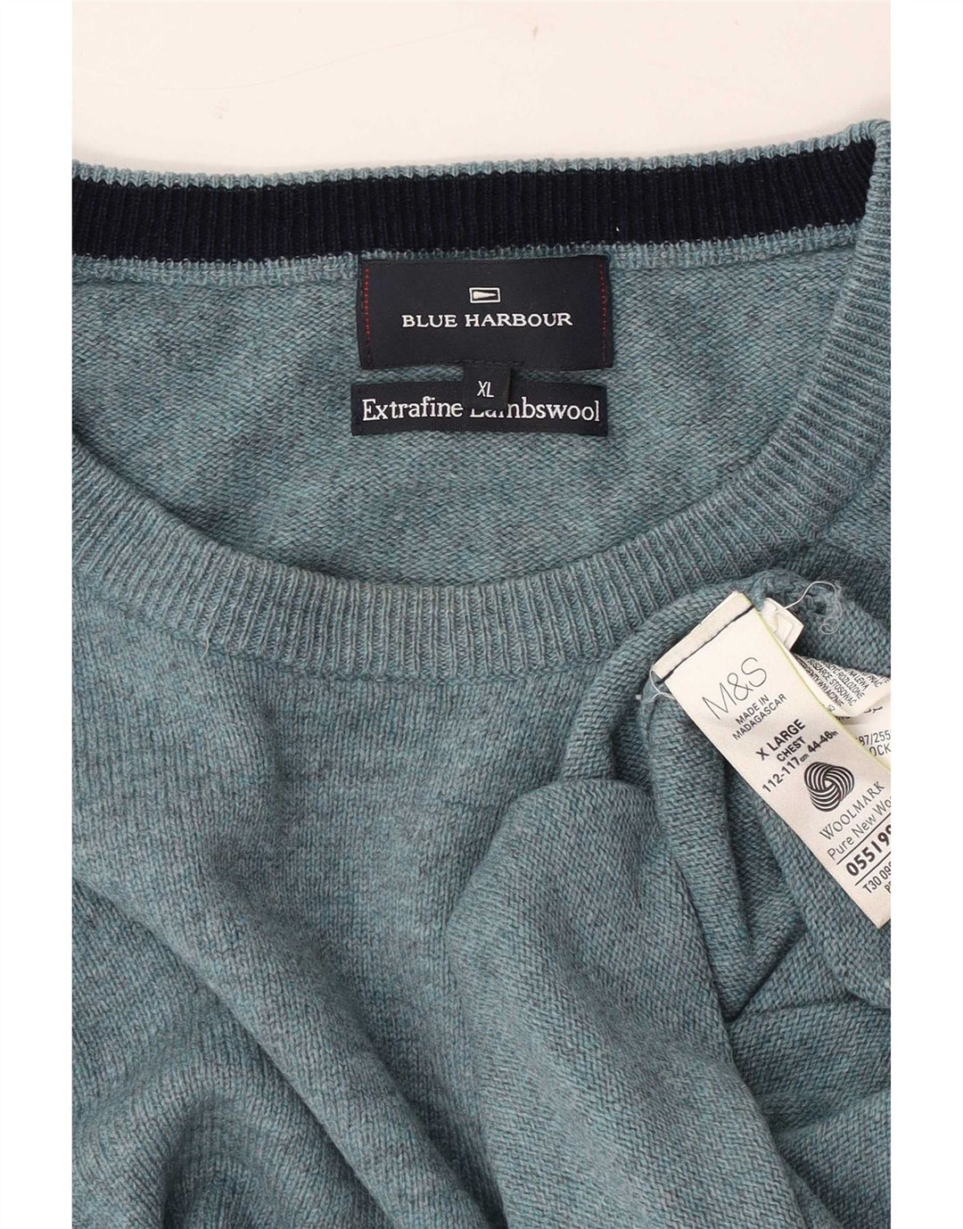Marks & Spencer Ανδρικό πουλόβερ XL Blue Harbor Crew Neck Jumper