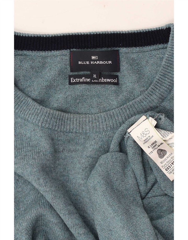 Marks & Spencer Ανδρικό πουλόβερ XL Blue Harbor Crew Neck Jumper