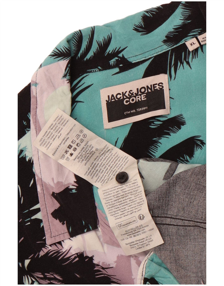 Jack & Jones Ανδρικό κοντομάνικο πουκάμισο XL πολύχρωμο Floral Χαβάης