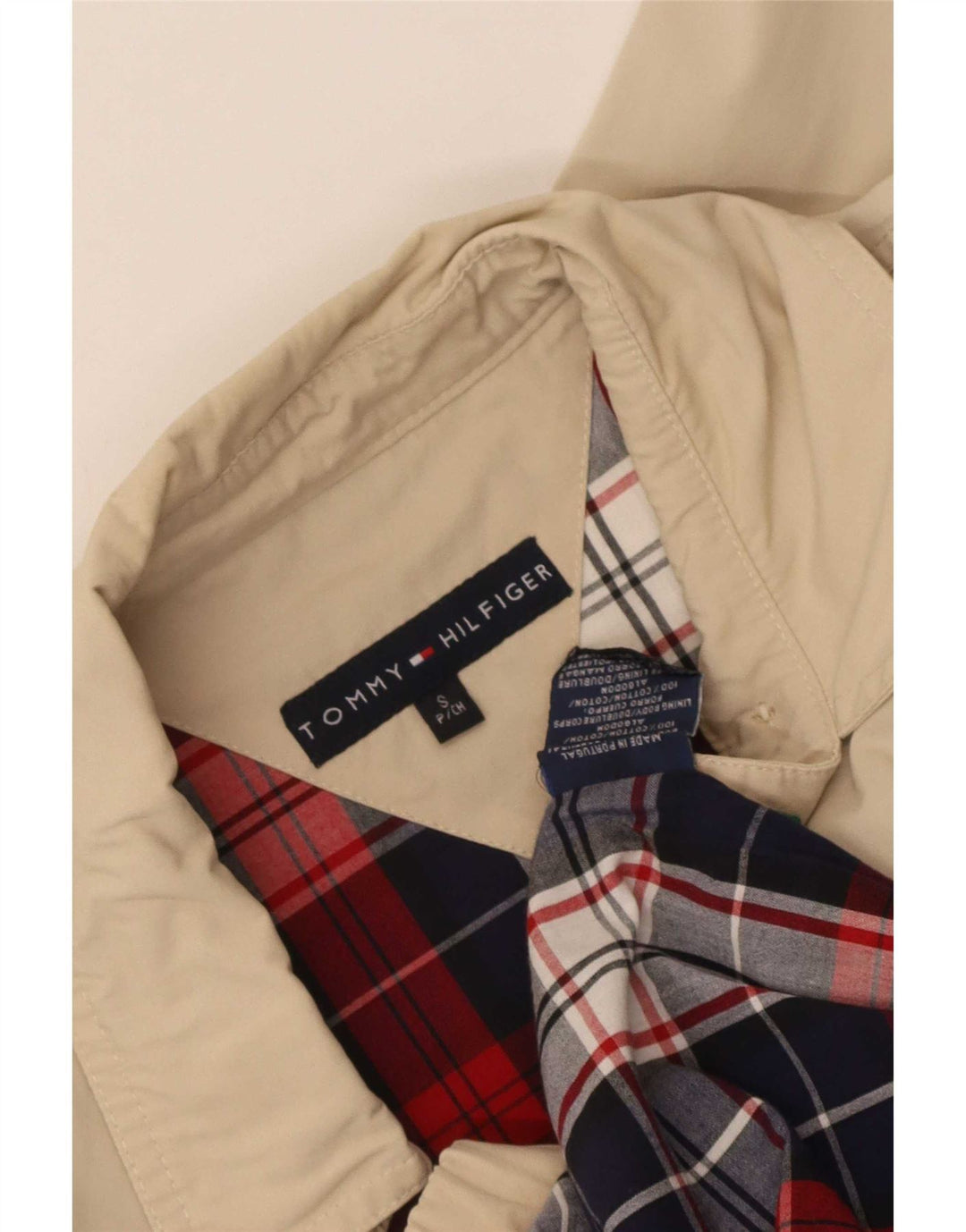 Tommy Hilfiger Ανδρικό Bomber Jacket UK 36 Small Beige Cotton