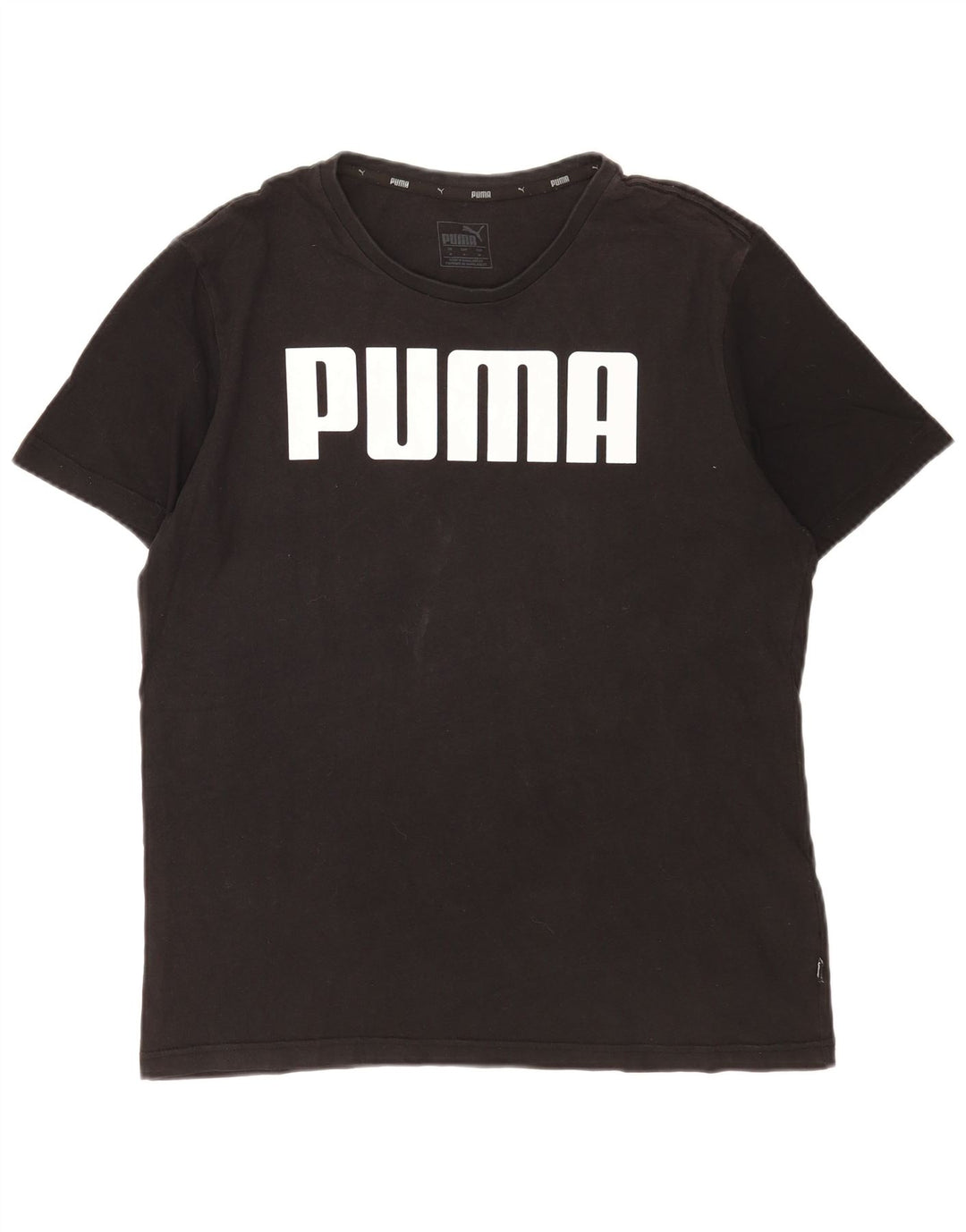 Ανδρικό γραφικό μπλουζάκι Puma, μεσαίο μαύρο βαμβακερό