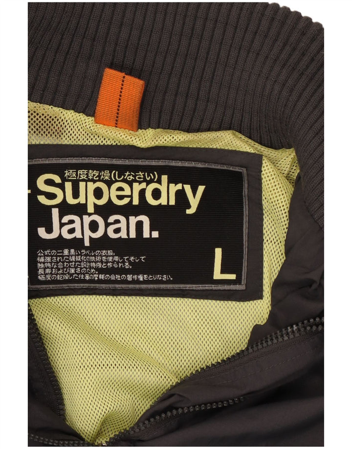 Γυναικείο Μπουφάν SUPERDRY Windbreaker UK 16 Large Grey Nylon