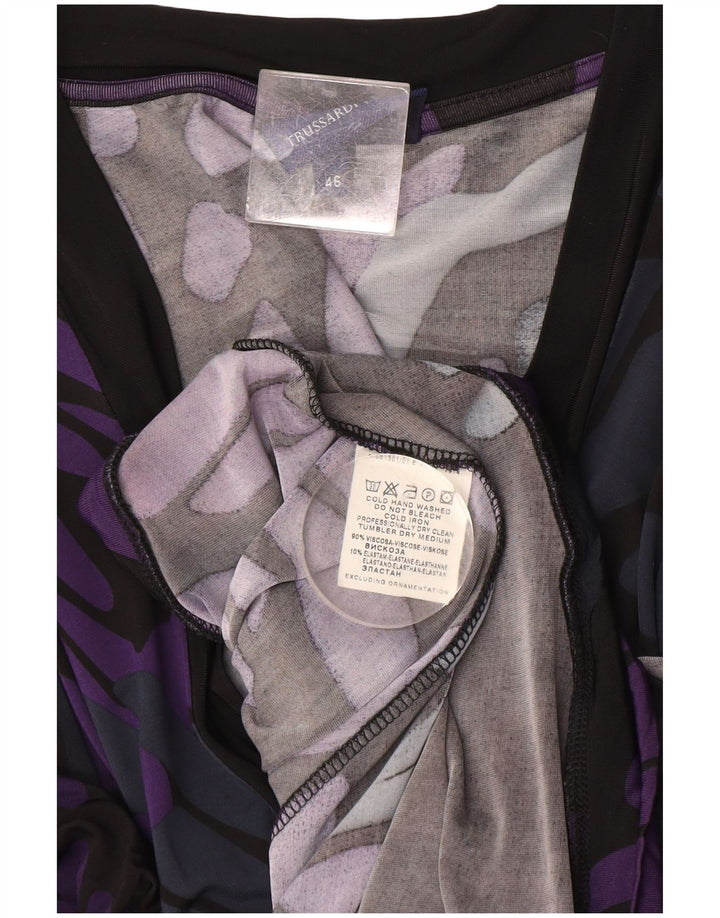 Γυναικείο φόρεμα Trussardi Abstract Pattern Tiered IT 46 Large Purple