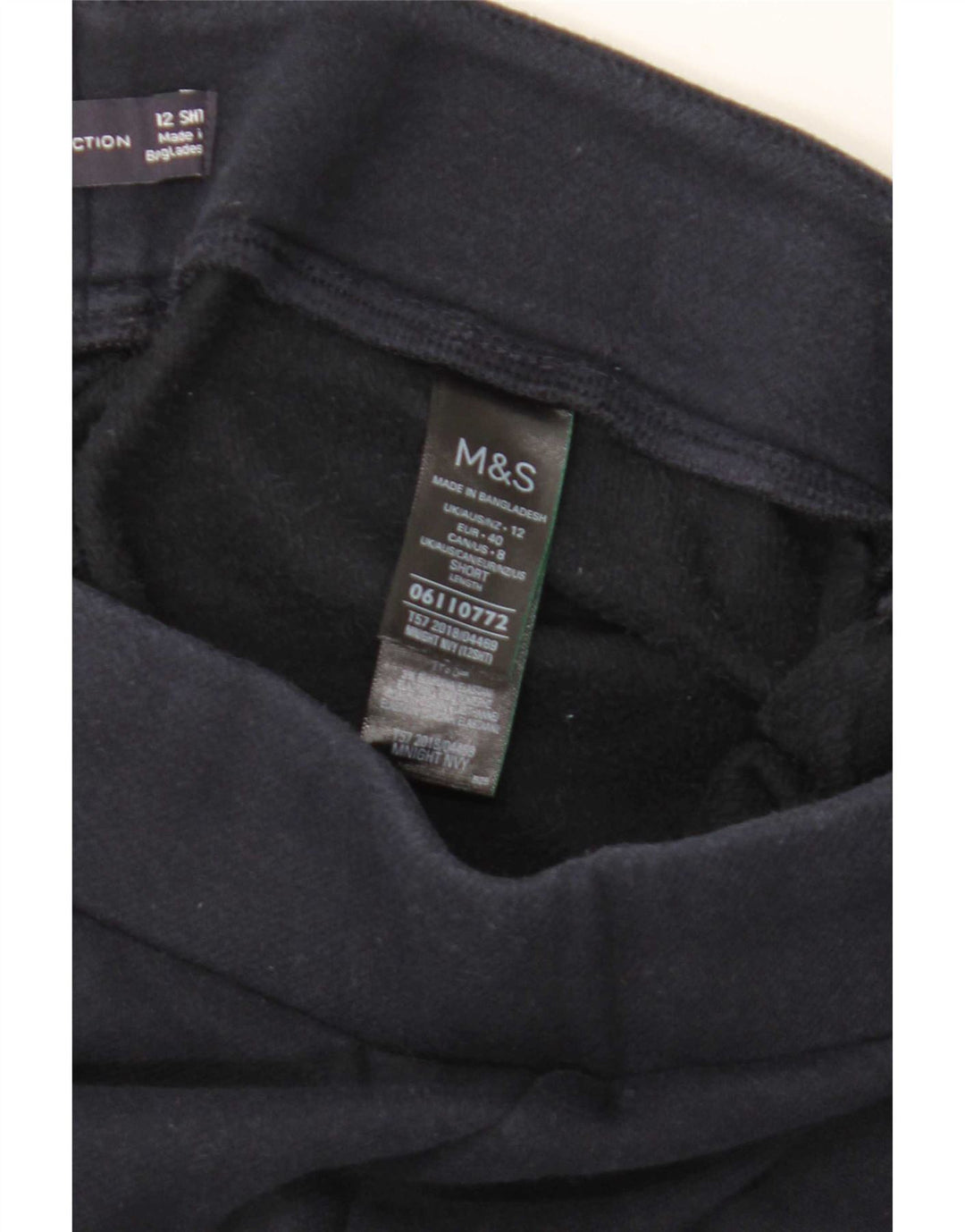 Marks & Spencer Γυναικεία κολάν UK 12 Medium Navy Blue Polyester