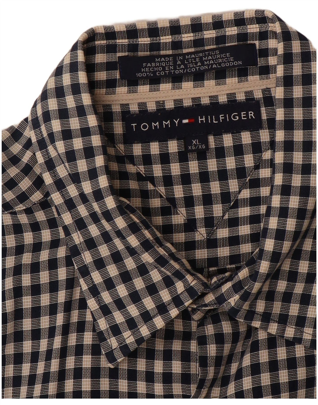 TOMMY HILFIGER Ανδρικό πουκάμισο XL Μαύρο βαμβακερό