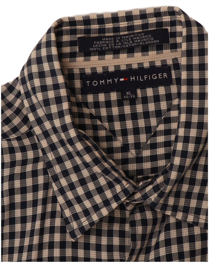 TOMMY HILFIGER Ανδρικό πουκάμισο XL Μαύρο βαμβακερό
