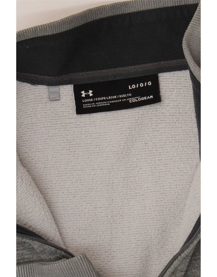 Under Armour Ανδρικό Φούτερ με φερμουάρ με λαιμόκοψη σε μεγάλο γκρι χρώμα