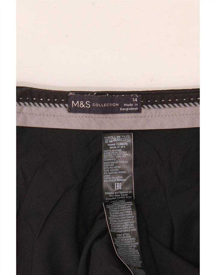 Marks & Spencer Γυναικεία Pencil Φούστα UK 14 Large W32 Μαύρο Πολυεστέρας