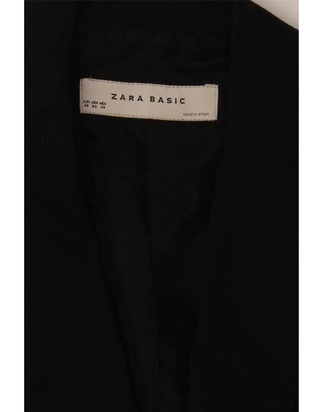 Zara Γυναικείο Μπουφάν μπλέιζερ με 1 κουμπί EU 34 2XS Μαύρο
