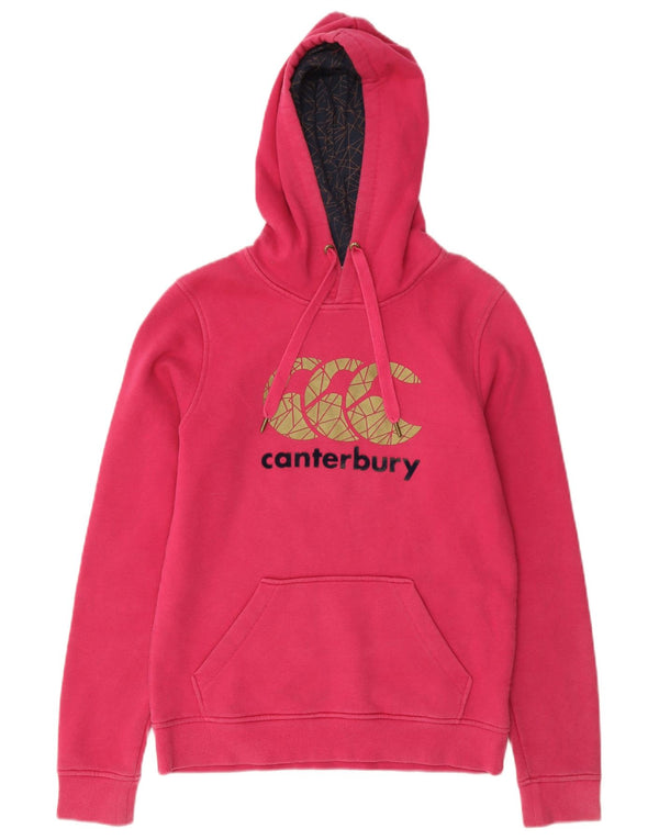 Canterbury Womens Graphic Hoodie Jumper UK 8 Small Pink