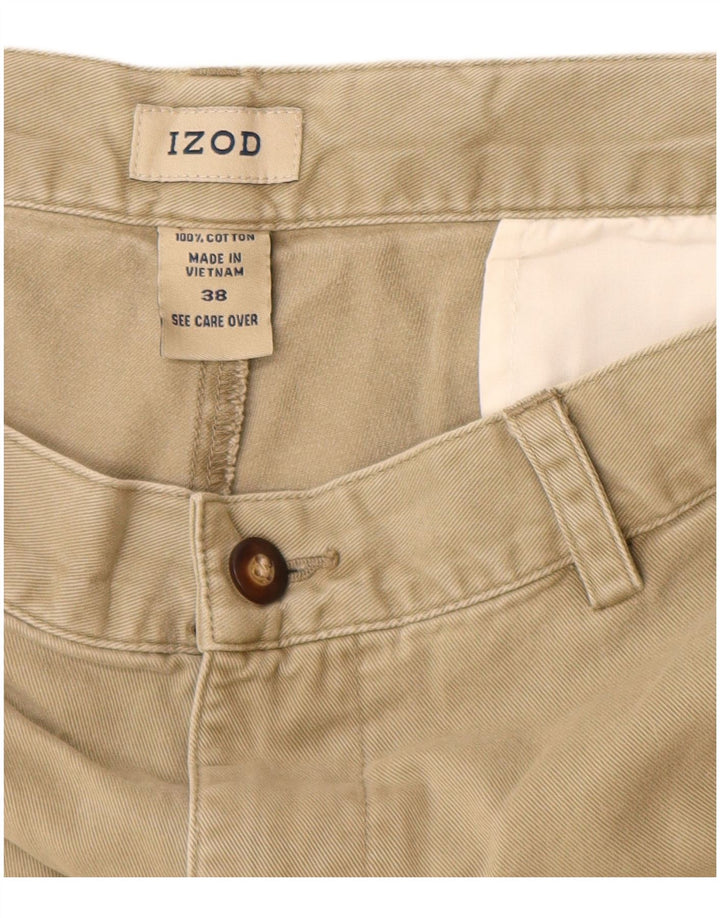 Ανδρικό σορτς Chino IZOD W38 XL Μπεζ βαμβακερό