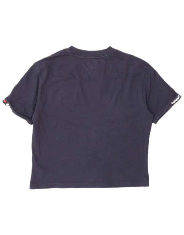 Γυναικείο γραφικό μπλουζάκι Tommy Hilfiger Top UK 10 Small Navy Blue από βαμβάκι