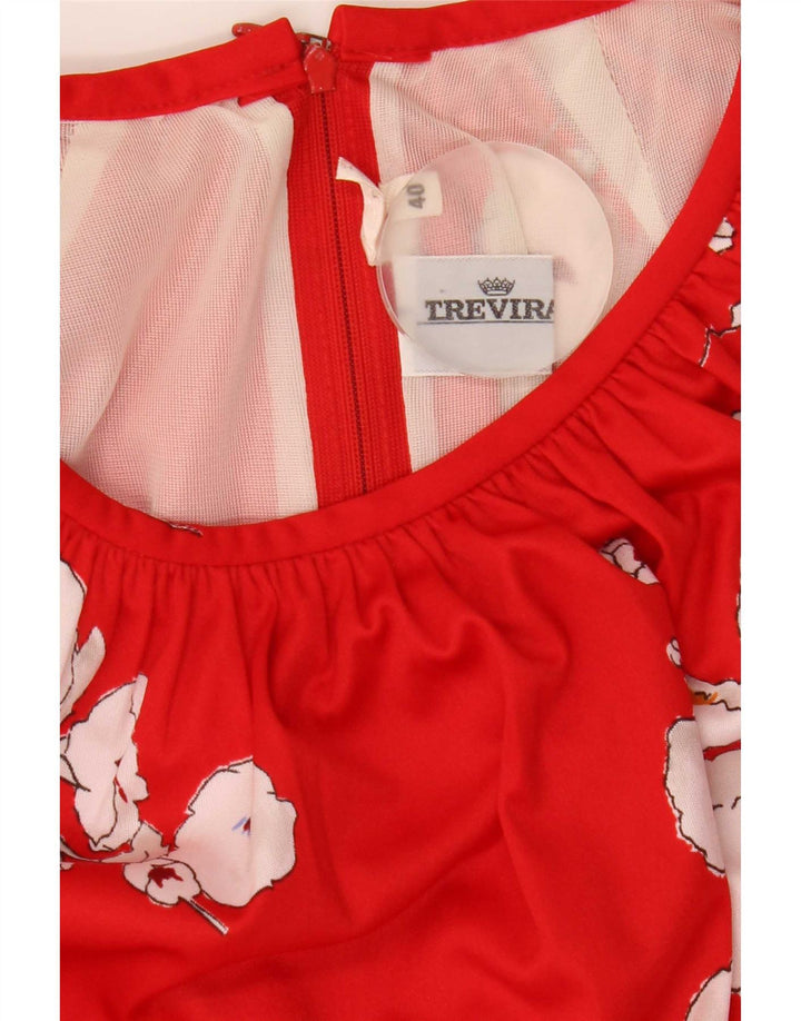 Γυναικείο φόρεμα Trevira A-Line IT 40 Small Red Floral Polyester