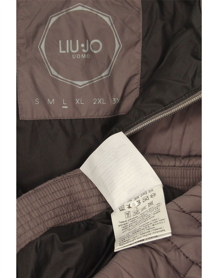 Liu Jo Ανδρικό μπουφάν με επένδυση UK 40 Large Grey Polyamide