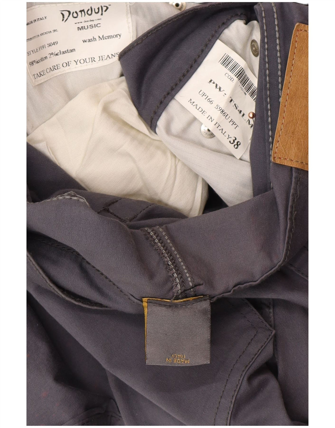 Ανδρικό DONDUP Slim Casual Παντελόνι W38 L34 Γκρι Βαμβακερό