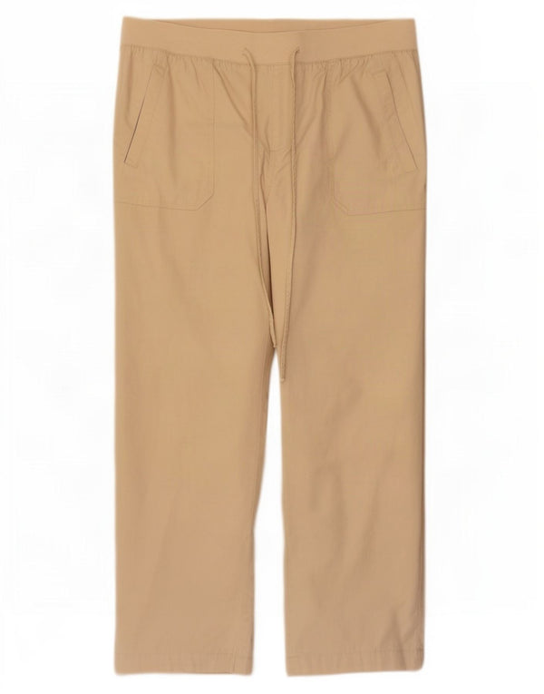 Marks & Spencer Γυναικείο κανονικό παντελόνι UK 16 μεγάλο W34 L28 μπεζ βαμβακερό