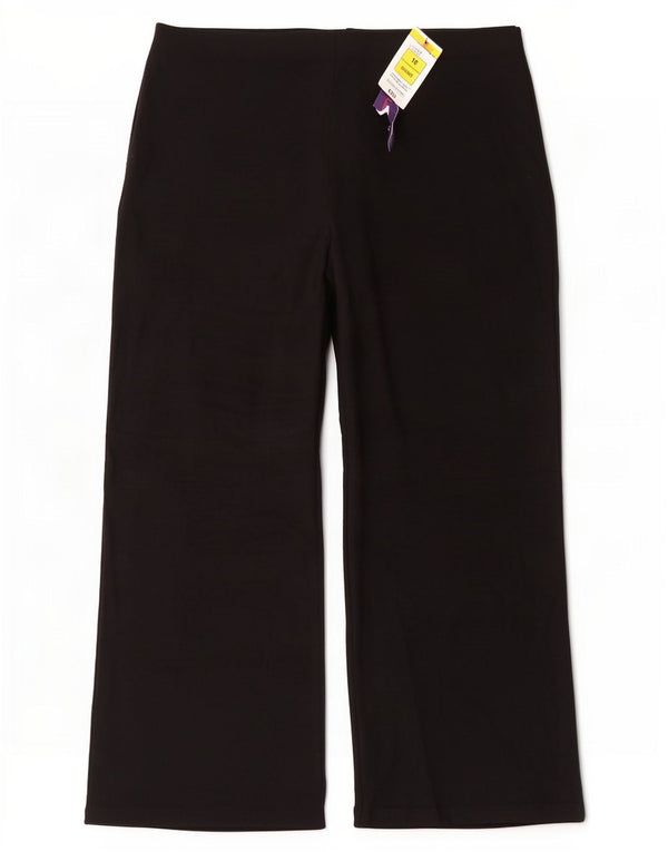 Marks & Spencer Γυναικείο φαρδύ παντελόνι UK 16 Large W34 L26 Black