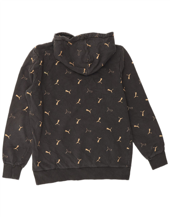 Ανδρικό γραφικό κουκούλα PUMA, μεσαίο μαύρο βαμβακερό