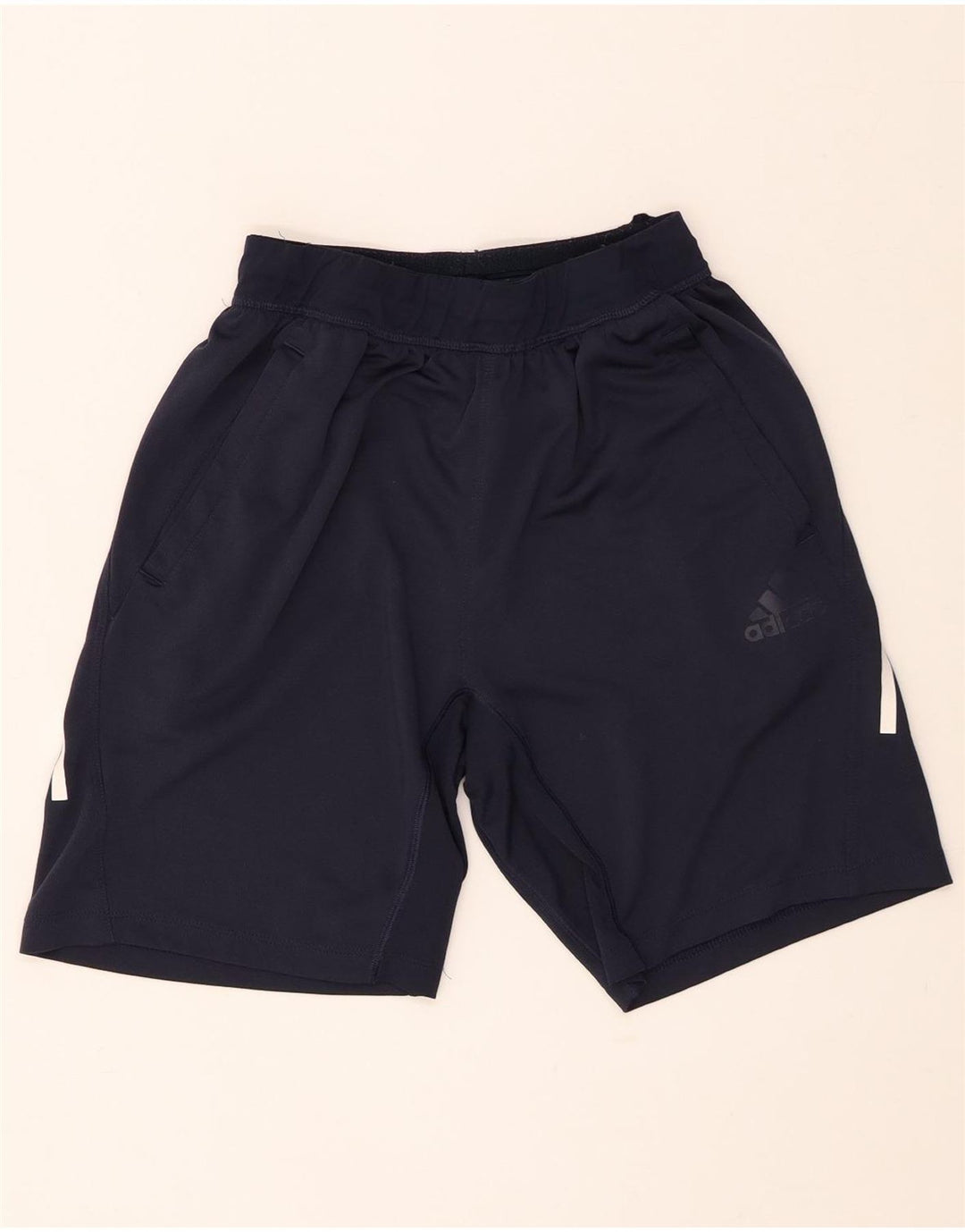 Adidas Boys Sport Short 7-8 Years Navy Blue Polyester
