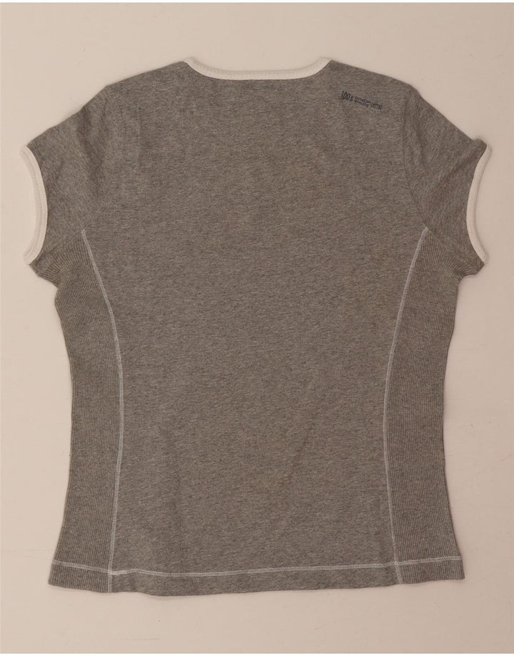 Champion Womens Heritage Classics Graphic T-shirt Top UK 14 Medium Grey