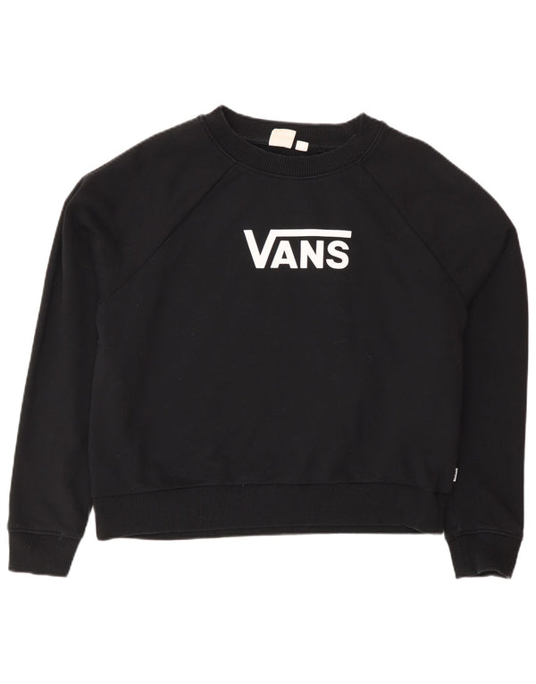 Vans Γυναικεία γραφική μπλούζα μεγάλου μεγέθους Jumper UK 14 Μεσαίο μαύρο βαμβακερό