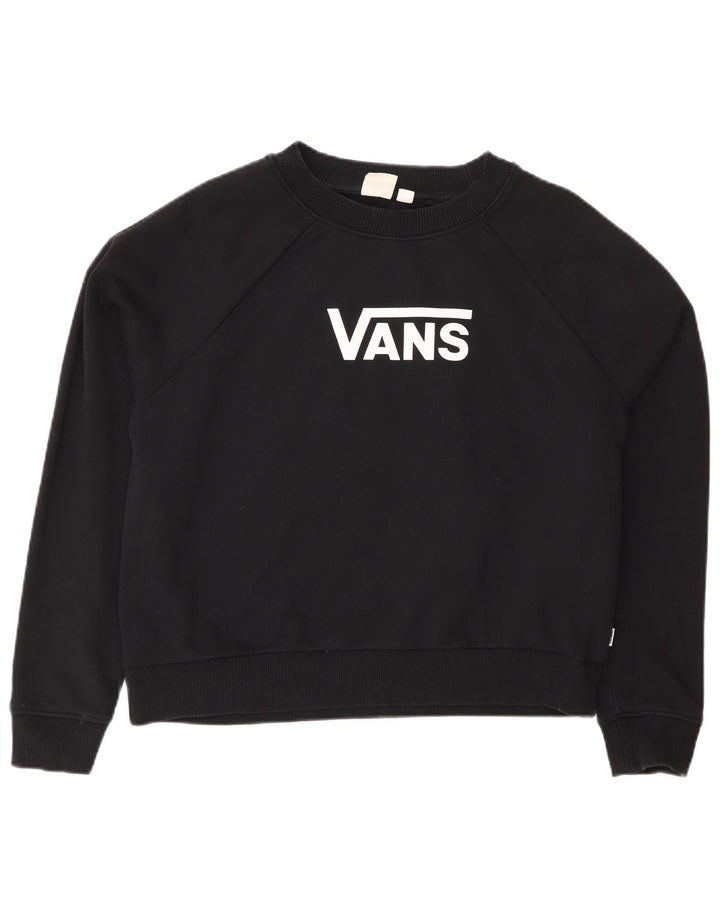 Vans Γυναικεία γραφική μπλούζα μεγάλου μεγέθους Jumper UK 14 Μεσαίο μαύρο βαμβακερό