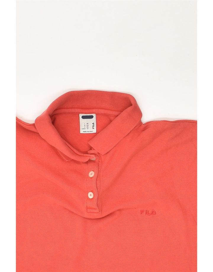 FILA Womens Sleeveless Polo Shirt IT 50  XL Red | Vintage Fila | Thrift | Second-Hand Fila | Used Clothing | Messina Hembry 