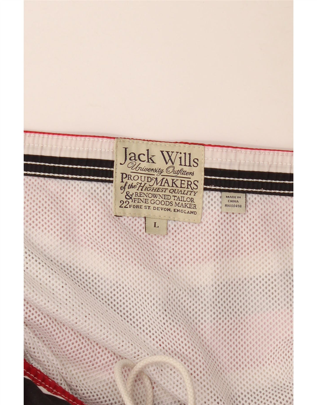 Jack Wills Ανδρικό σορτς κολύμβησης μεγάλο κόκκινο ριγέ